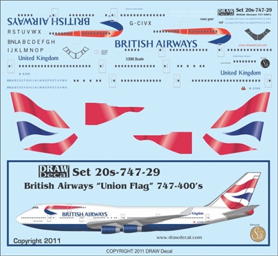 1:200 British Airways 'Union Flag' Boeing 747-400