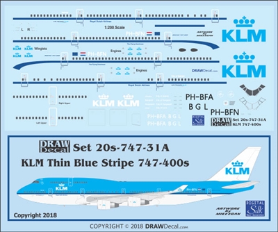 1:200 KLM (2005 cs) Boeing 747-400