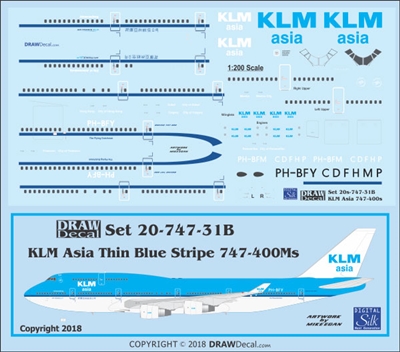 1:200 KLM Asia (2005 cs) Boeing 747-400M