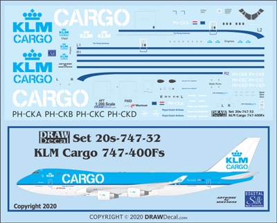 1:200 KLM Cargo Boeing 747-400ERF