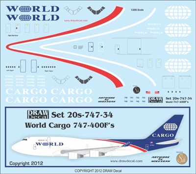 1:200 World Airways Cargo Boeing 747-400F
