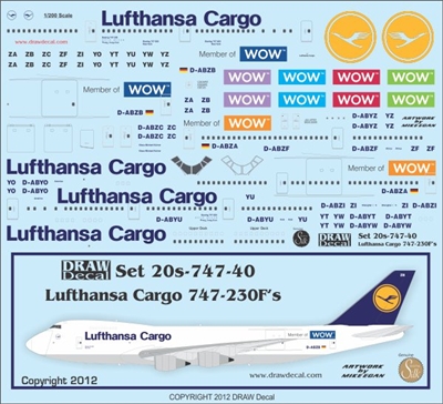 1:200 Lufthansa Cargo Boeing 747-230F