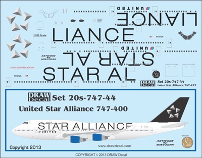 1:200 United Airlines 'Star Alliance' Boeing 747-400