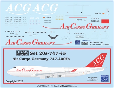 1:200 Air Cargo Germany Boeing 747-400F