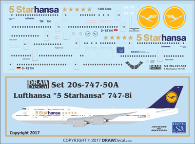 1:200 Lufthansa '5 Starhansa' Boeing 747-8I
