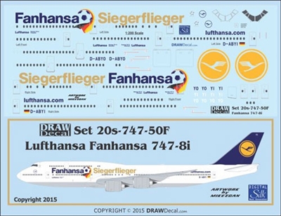 1:200 Lufthansa Boeing 747-8I 'Fanhansa'