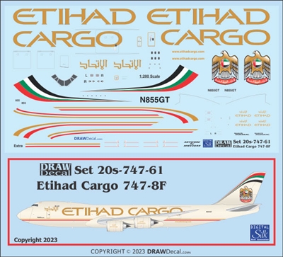 1:200 Etihad Cargo Boeing 747-8F
