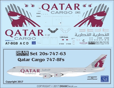 1:200 Qatar Cargo Boeing 747-8F