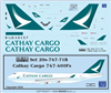 1:200 Cathay Pacific Cargo (2015 cs, Large Titles) Boeing 747-400F