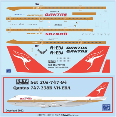 1:200 QANTAS Boeing 747-200B