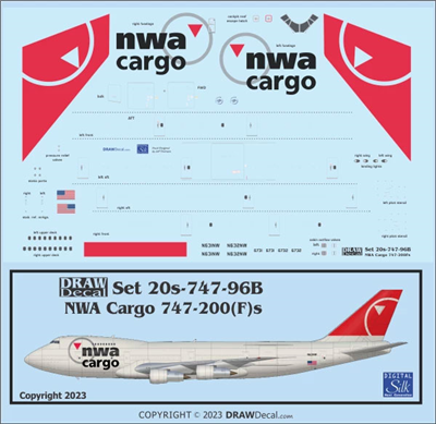1:200 NWA Northwest Cargo Boeing 747-200(F)