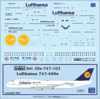 1:200 Lufthansa (1989 cs) Boeing 747-400