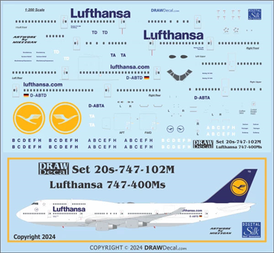 1:200 Lufthansa (1989 cs) Boeing 747-400M