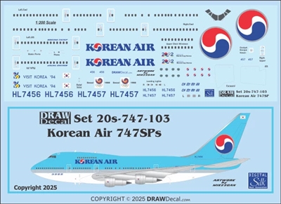 1:200 Korean Air Boeing 747SP