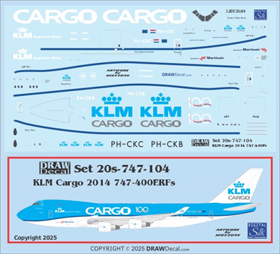 1:200 KLM Cargo (2014 cs) Boeing 747-400ERF