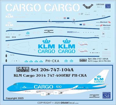 1:200 KLM Cargo (2014 cs) Boeing 747-400ERF