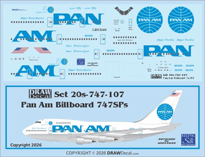 1:200 Pan Am ('billboard' cs) Boeing 747SP-21