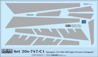 1:200 Boeing 747-200 / -300 Corogard (Top & Bottom surfaces)