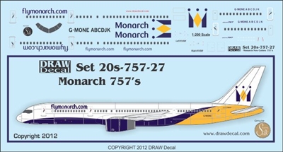 1:200 Monarch Boeing 757-200