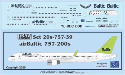 1:200 airBaltic Boeing 757-200