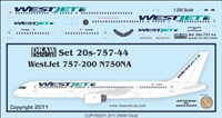 1:200 WestJet Canada Boeing 757-200