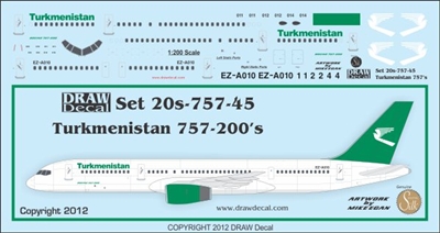 1:200 Turkmenistan Boeing 757-200