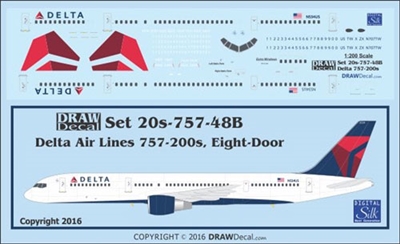 1:200 Delta Airlines Boeing 757-200 (8 door)