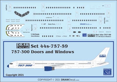 1:200 Boeing 757-300 Doors and Windows