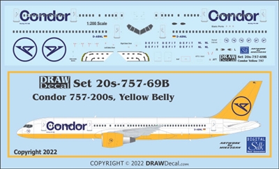 1:200 Condor (yellow belly cs) Boeing 757-200