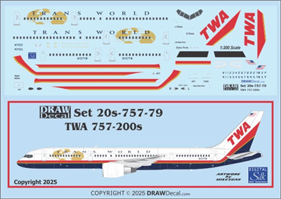 1:200 Trans World Airlines Boeing 757-231