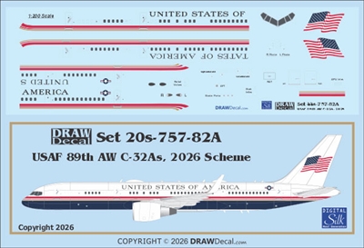 1:200 United States of America (VIP, 2026 cs) Boeing C-32A (757-200)