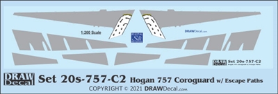 1:200 Corogard, Boeing 757-200 (Generic Wing Escape Markings)