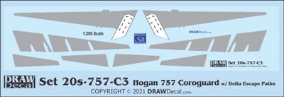 1:200 Corogard, Boeing 757-200 (Delta style Wing Escape Markings)