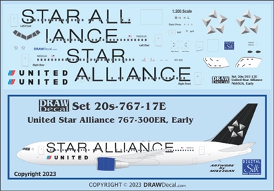 1:200 United Airlines 'Star Alliance' Boeing 767-300ER (earlier cs)