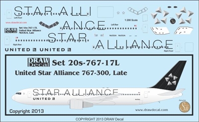 1:200 United Airlines 'Star Alliance' Boeing 767-300ER (later cs)