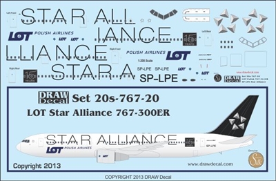 1:200 LOT Polish 'Star Alliance' Boeing 767-300ER
