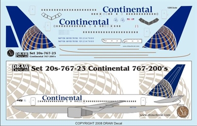 1:200 Continental Airlines / United Airlines Boeing 767-200ER