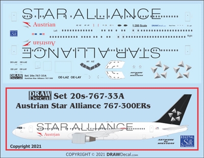 1:200 Austrian Airlines 'Star Alliance' Boeing 767-300ER