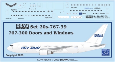 1:200 Windows & Doors, Boeing 767-200