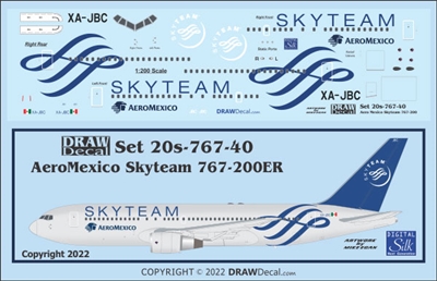 1:200 AeroMexico 'Skyteam' Boeing 767-200