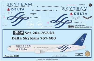 1:200 Delta 'Skyteam' Boeing 767-400