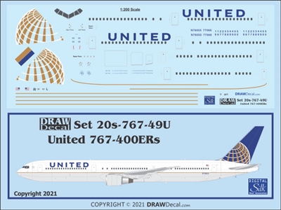 1:200 United Airlines Boeing 767-400ER