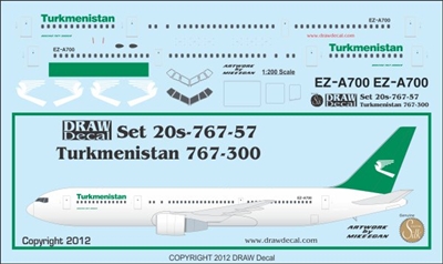 1:200 Turkmenistan Boeing 767-300ER
