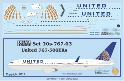 1:200 United Airlines Boeing 767-300ER