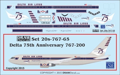1:200 Delta '75th Anniversary' Boeing 767-200
