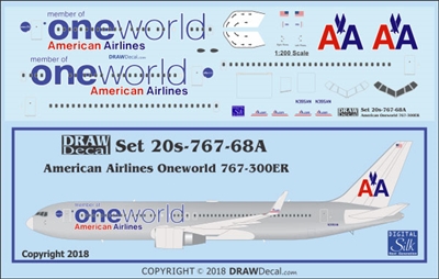 1:200 American Airlines 'OneWorld' Boeing 767-300ER
