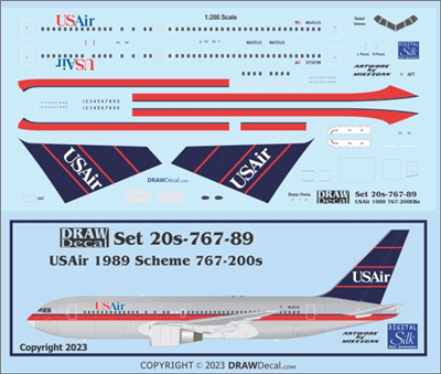 1:200 US Air Boeing 767-200ER