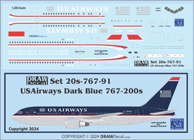 1:200 US Airways Boeing 767-200ER