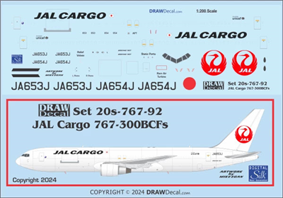1:200 Japan Airlines Cargo Boeing 767-300ERF