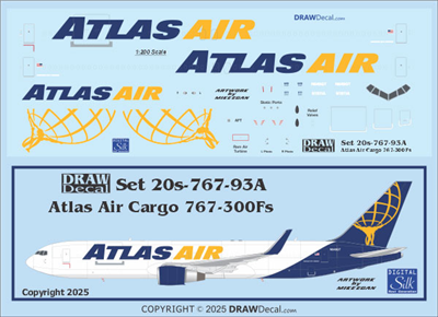 1:200 Atlas Air Cargo Boeing 767-300ERF (4 door)